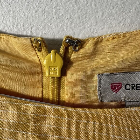 Cremieux Womens Yellow Gold Linen Blend Short Sleeve Summer Dress Size 2 - Picture 8 of 13